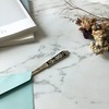 Decorative Envelope Paper Letter Opener with Mother of Pearl Antique