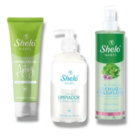 Kit Crema Facial Arroz, Tónico De Lechuga Y Jabón Limpiador