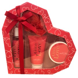 Japanese Grand Champagne Give Love HEART BATH GIFT Sweet Floral