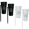 Cemetery Vases with Spikes, Metal Grave Flowers Holder with Draining