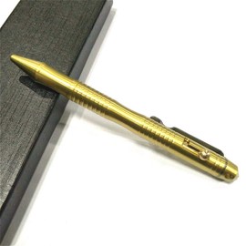 Ballpoint Pen, Bolt Action Brass Signature Pen 0.5mm Pocket Writting Tool Stationery for Business Office