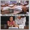 Purpeak 9 Pcs Bible Verse Mini Wood Signs Wooden Religious
