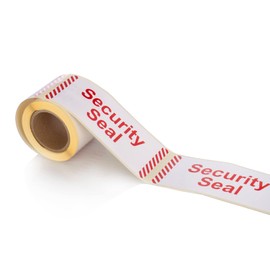 MD Labels Security Seal Stickers with Notches Print Security Seal 120 x 50 mm Pack of 100