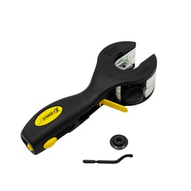 AGS XForce Ratcheting Metal Tubing Cutter, Adjustable Pipe Cutter for Copper, Aluminum, Stainless Steel Tubes, Heavy-Duty Hand Tool with Precision Cutting for 1/8" to 1-1/8" Pip