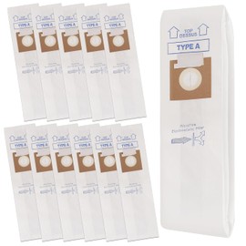 4010001A Vacuum Bags Replacement for Hoover Convertible, Decade 80, Concept One, Concept Two Upright Vacuum Cleaners - Type A Dust Bag Replace Part 4010001A, 4010100A, 4010324A - 12Pack