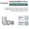 Hot Flow Chrome Estuary Corner TRV Thermostatic Radiator Valve (Pair)