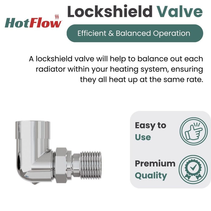 Hot Flow Chrome Estuary Corner TRV Thermostatic Radiator Valve (Pair)