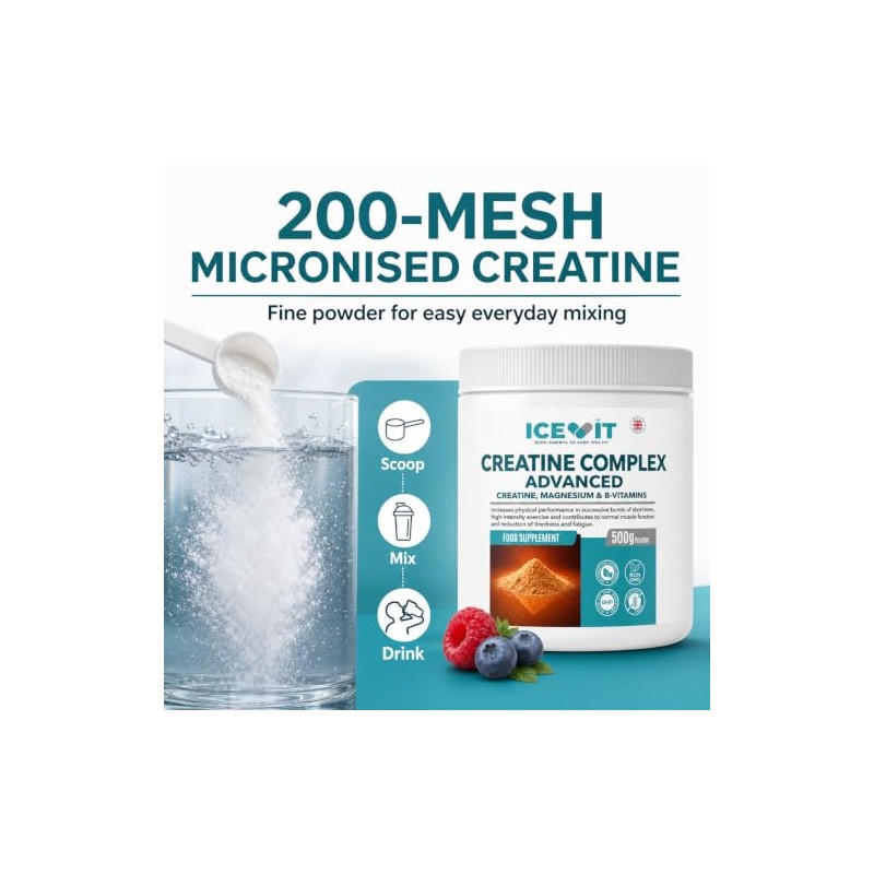 Creatine Complex Powder, Raspberry & Blueberry, 500 g, 71 Servings