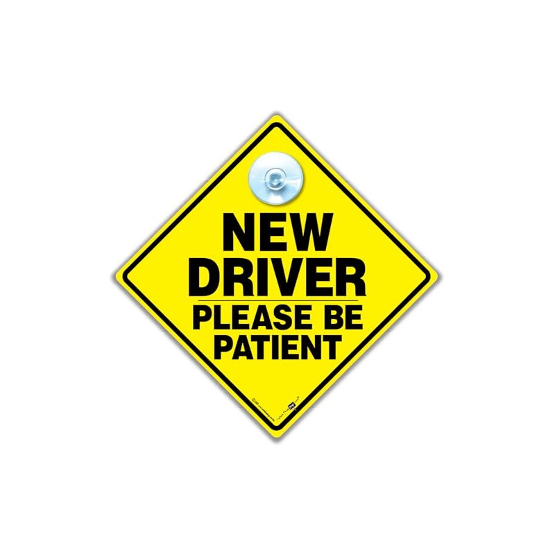 iwantthatsign.com New Driver Please Be Patient Autoschild, 14 cm x