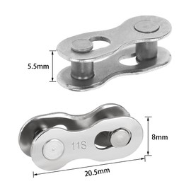 Kigauru 10 Pairs Bike Chain Connector 11 Speed Chain Steel Lightweight Missing Link Easy Installation Bike Chain Link Bicycle Chain Accessories