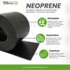 Rubber Sheet Warehouse Neoprene Rubber Solid Sheet 3/16" Thick x
