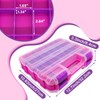 3PCS Pink Tools Box, 50-Compartment Double Side Small Parts Storage