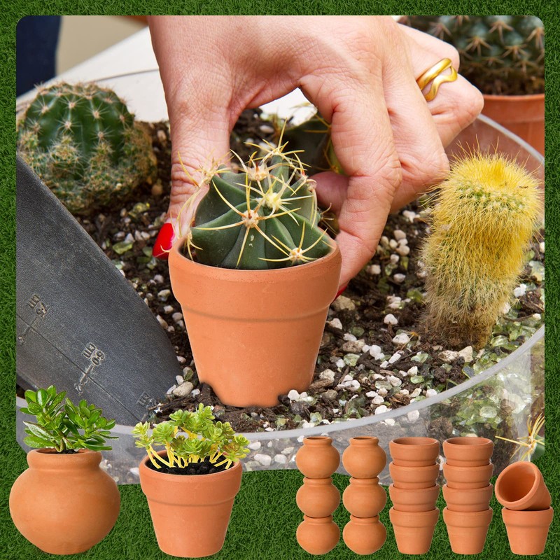 20 Pcs 0.9'' 1.2'' Terracotta Pot Small Mini Clay Pots