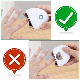 Electric Nail Clipper, Rechargeable Automatic Nail Clippers, 3 Speeds, 2-in-1 Nail File & Trimmer, Nail Scraps Storage, Brush, for Baby, Kids, Women, Seniors, Weak Hands, White, Not for Toenails