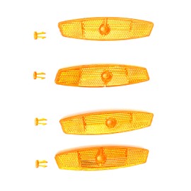 AASh 4 x Bike Reflective Sheet Bike Bicycle Wheel Spoke Reflector Reflective Safe Mountain Road | Orange 116mm