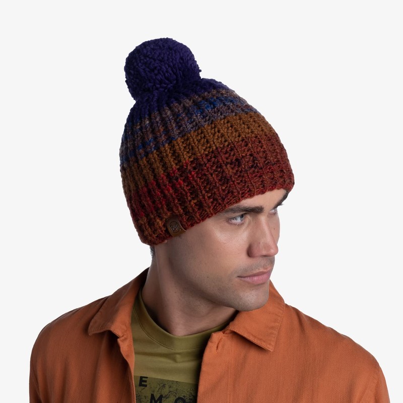 Buff Unisex Knitted Hat with Fleece Lining