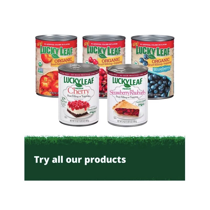 Lucky Leaf Organic Cherry Pie Filling or Topping 21 oz