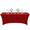 Wind Red Spandex Tablecloths 6ft for Rectangle Table,Stretchable Tablecloth Washable