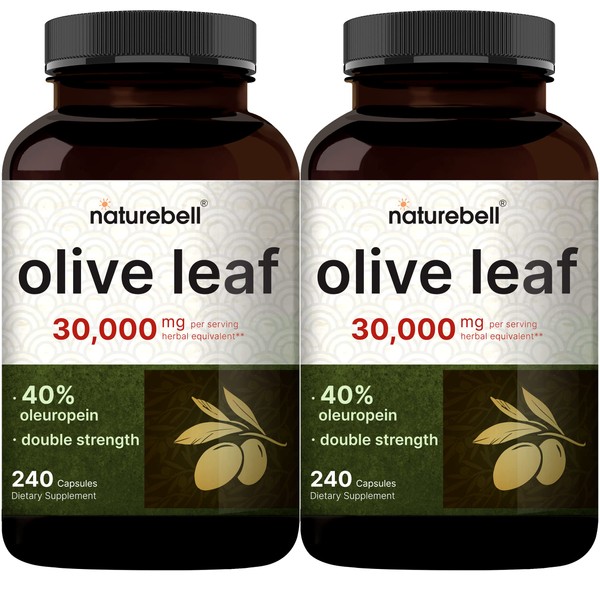 NatureBell 2 Pack Olive Leaf Extract 30000mg, 480 Total Capsules