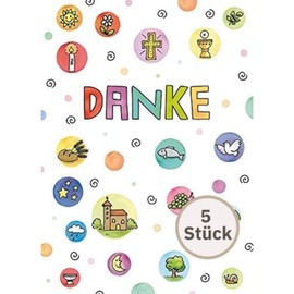 Card for Communion Thank You Symbols 10.5 x 14.5 cm