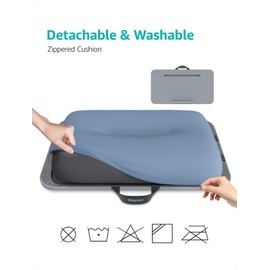 Lap Desk, Lap Desk for Laptop with Cushion, Laptop Lap Desk,Fits up to 17 in Laptop,Removable and Washable,Laptop Desk for Bed,Couch, Home Office,Grayish Blue,ISTUDYNITURE(Large)