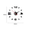 ZSooner Acrylic 3D Wall Clock, Coffee Cup Pattern DIY 3D