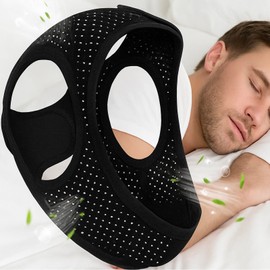 Anti Snoring Chin Strap，Effective Anti Snoring Devices，Stop Snoring Solution，Adjustable and Breathable Snoring Chin Strap for Men and Women