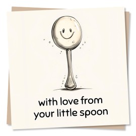 Funny Tea Spoon Birthday Card for Husband, Boyfriend or Partner - With Love From Your Little Spoon