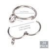 Openable Curtain Rings with Eyelets,1inch Heavy Duty Rustproof Metal Drapery