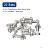 uxcell M8x35mm T Slot Drop-in Bolt and M8 Hexagon Flange