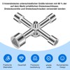 VZU 7/10/12/13/18 mm Triangle Key, 4 Way, 5 Size Triangular