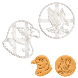 Falcon Cookie Cutters (Shapes: Face and Flyer), 2 Pieces