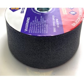 Flaring Cup Grinding Stone with Arbor Thread for Grinding Granite 5X2X5/8-11 (1 Pack) (Black SiC, 60 grit)