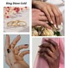 FUNEIA Pack of 3 Rings Gold Ladies Women 14k Gold-Plated