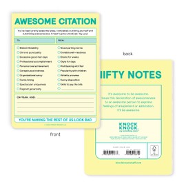 Knock Knock Awesome Citation Nifty Note Pad (Pastel Version)