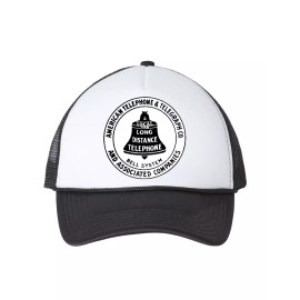 Trucker Hats Vintage Bell Systems Black Logo Retro Phone Company Trucker Hat Adjustable Cap