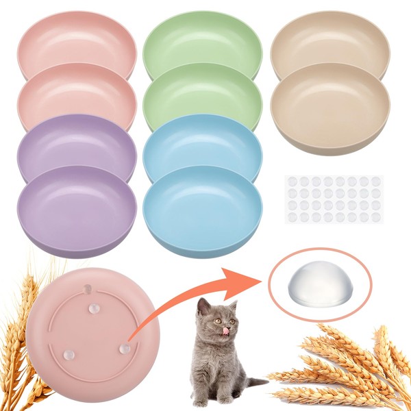 10 Pcs Whisker Fatigue Cat Bowl, 5.5 Inch Shallow Cat