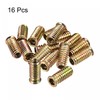 sourcing map M8x30mm Threaded Inserts for Wood Hex Socket Drive