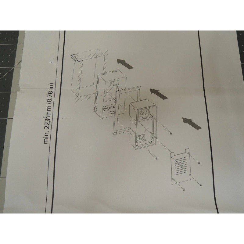 2N Axis 9151001 Recessed solid wall mounting box for Helios