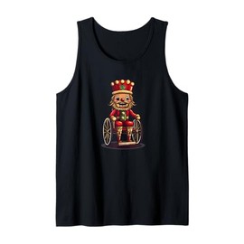 Funny Nutcracker in Wheelchair Costume for Man and Woman Tank Top