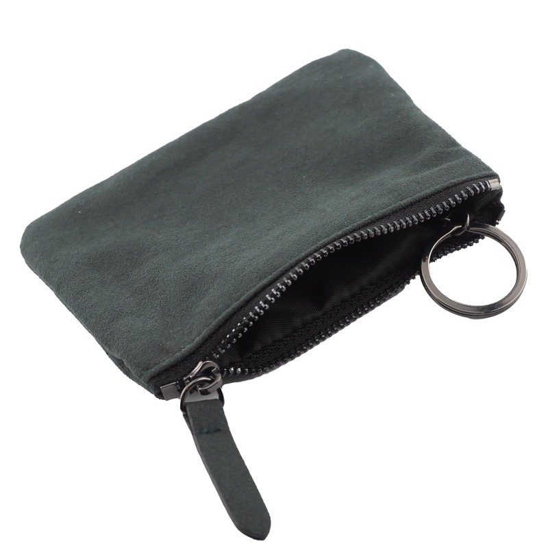 Velour Key Case with Key Ring & Metal Chain -
