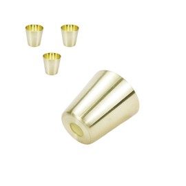 Crapyt Furniture Leg Cap Cover Brass Gold Metal Furniture Feet Floor Protector H3.7cm/1.46" Decorative 4 PCS Table Chair Cabinet Wardrobe Bed Kitchen Bathroom Bedroom Classical Furniture Hardware