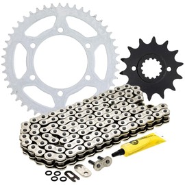 NICHE Drive Sprocket Chain Combo for Kawasaki ZZR250 Front 14 Rear 47 Tooth 520V O-Ring 108 Links