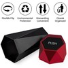 JUSTTOP Car Trash Can with Lid, Mini Diamond Design Portable