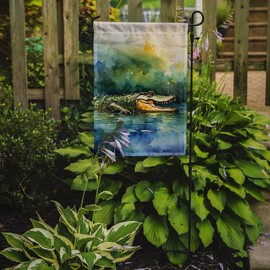 Caroline's Treasures Crocodile Garden Flag Mailbox Flag Decorative Yard Flag Banner Outside Patio Artwork Yard Flower Beds, Garden Size, Multicolor