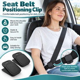 Car Seat Belt Adjuster for Shoulder Positioning – Locking Clamp Clip for Everyday Vehicle Seat Belt Comfort