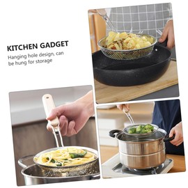 BIUDECO Stainless Steel Colander Fine Mesh Strainer Kitchen Gadget Long Handle Oil Filter