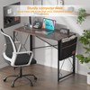 VECELO 39 Inch Folding Desk Simple Assembly, Writing Computer Desk