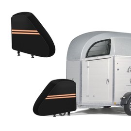 JOJOCY Horse Trailer Drawbar Cover, 600D Protective Cover and Drawbar Cover, Front Tow Cover Protection for Most Types of Horse Trailers (S:90 x 60 x 15 cm)