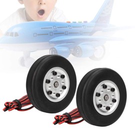 Dilwe RC Wheel Brake System, 65mm Rubber Tires Wheel Brake Remote Control Wheel Brake with 4mm Axle Shaft